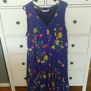 EUC eShakti sleeveless floral dress